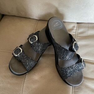 Dansko Sophie Dotted Wedge Sandals - Women's 39/8-8.5